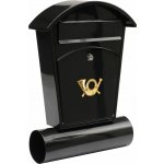 Vorel Poštovní schránka se stříškou oblou + zásobník na noviny 480x280x80mm černá – Sleviste.cz