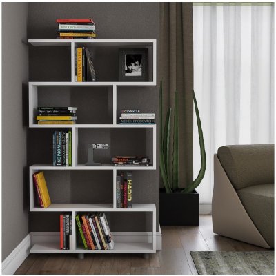 Asir Knihovna ELIF 156x90 cm bílá AS0519 – Zboží Dáma