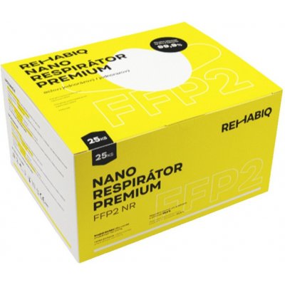 Rehabiq nano respirátory Premium FFP2 25 ks