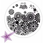 Starnails Razítkovací destička JQ25 Kytičky ornamenty – Zboží Dáma