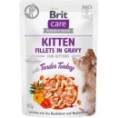 Krmivo pro kočky Brit Care Cat Fillets in Gravy Kitten Tender Turkey 85 g