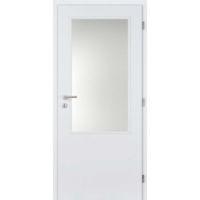 Doornite Basic 2/3 sklo, 90 P, 946 × 1983 mm, lakované, pravé, bílé, prosklené C1HMF2.90P1