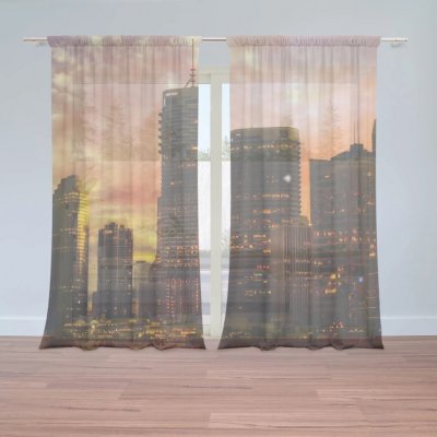 Sablio Záclony Mrakodrapy: 2ks 150x250cm – Hledejceny.cz
