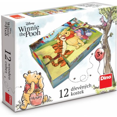 Dino Kubus Medvídek Pú 12 kostek – Zboží Mobilmania