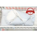 Eva Kiedroňová Set 4v1 Dráček Bílý s modrými hvězdičkami s bílým polštářkem – Hledejceny.cz