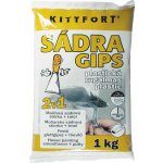 Kittfort Sádra Gips plastická 2v1 malířská sádrová stěrka + tmel 1 kg – Zbozi.Blesk.cz