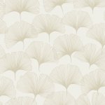 347730 Krémová vliesová tapeta s listy rozměry 0,53 x 10,05 m – Sleviste.cz