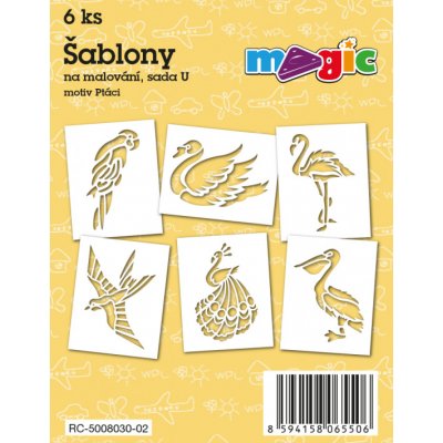Šablony Magic sada U Ptáci 6 ks 8030 – Sleviste.cz