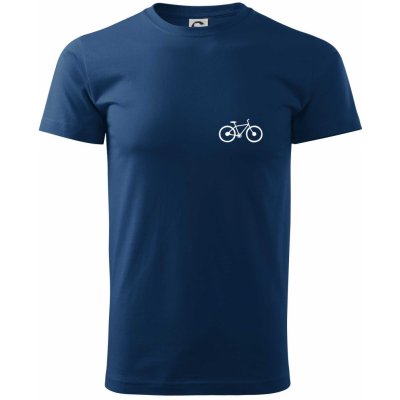 Obrázek kola na prsu horské kolo klasické pánské triko Půlnoční modrá – Zboží Mobilmania