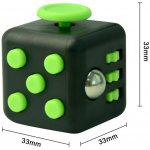 Mizoo Fidget Cube antistresová kostka černozelený – Zboží Dáma