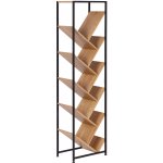 ModernHome SJ4027150TL Geometrický regál na knihy, 10 polic, světlý dub – Zboží Dáma