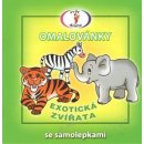 Exotická zvířata Omalovánky se samolepkami A5