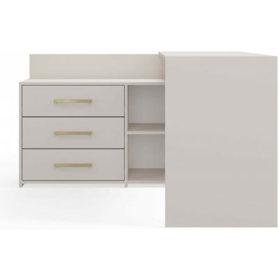 TP Living Rohový psací stůl + komoda DANY levý kašmírový – Hledejceny.cz
