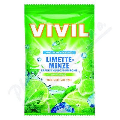 Vivil Limetka-peprmint+vitamín C bez cukru 120 g – Zboží Mobilmania