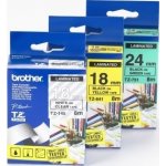 Brother TZE-751, zelená/černá, 24mm – Zboží Dáma