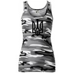 Ukrajina trojzubec velký dámské Maskáčové tílko Šedý maskáč – Zboží Mobilmania