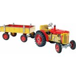 Kovap Traktor Zetor s valníkem červený kovové disky – Zboží Dáma