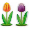 Květina Dřevěný tulipán, nevybarvený Rozměr 20cm