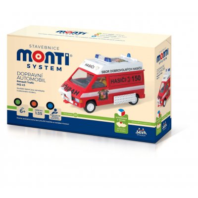 Monti System Stavebnice MS 45 Dopravní automobil Renault Trafic v krabici 22x16x5cm RM_40000045 1:35