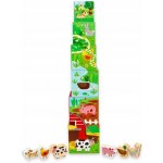 Lelin Toys Stohovací kostky s autíčky – Zboží Živě