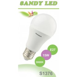 Sandria LED žárovka SANDY LED S1376 E27 15W teplýá bílá