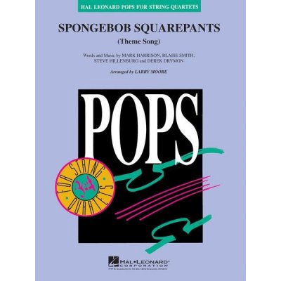 SpongeBob SquarePants Theme Song Spongebob v kalhotách noty pro smyčcový kvartet