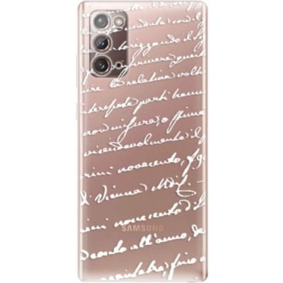 iSaprio Handwriting 01 - white Samsung Galaxy Note 20