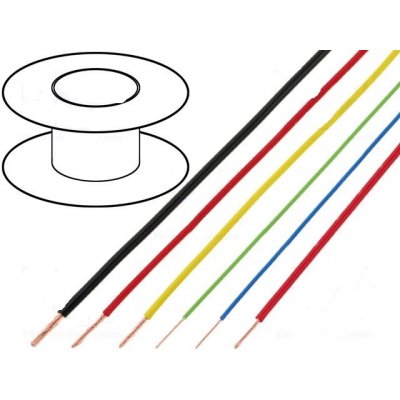 BQ CABLE Kabel FLRY licna CU 1mm2 PVC červená 60V