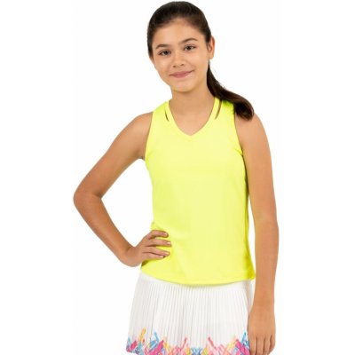 Lucky in Love Core V-Neck Cutout Tank Girls neon yellow – Zboží Dáma