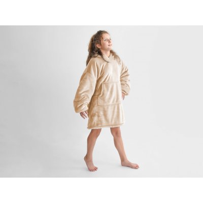 XPOSE Dětská mikinová deka s beránkem velká bílá káva – Zboží Dáma