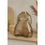 Bloomingville – Váza Evie, hnědé tónované sklo – 19 cm – Hledejceny.cz