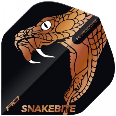 Red Dragon Peter Wright Snakebite Hardcore Premium - Black & Bronze RF6870 – Zboží Mobilmania