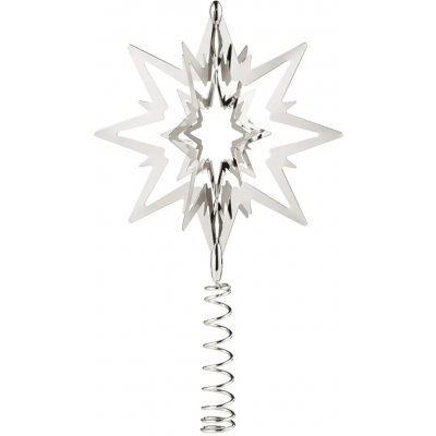 Georg Jensen Vánoční ozdoba špice na stromeček Star Palladium Small, stříbrná barva, kov – Hledejceny.cz