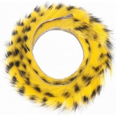 Hends Proužky Králičí Kůže Zonker Barred Yellow Black 4 mm – Hledejceny.cz