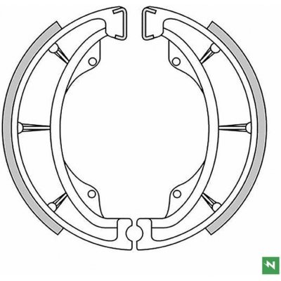 NEWFREN brzdové čelisti zadní KAWASAKI KLR 600 84-94, KX 500/250 82-86, KX 125 74-80, KH 125 82-98, BN 125 ELIMINATOR 00-07, AR 125 82-94, SUZUKI EN 125 05-09, GN 125 82-05, GN 250 85-97, GZ 125 98-11 | Zboží Auto