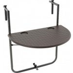 Garthen D66214 Závěsný sklopný stolek ratanového vzhledu - hnědý – Zbozi.Blesk.cz