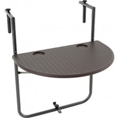 Garthen D66214 Závěsný sklopný stolek ratanového vzhledu - hnědý – Zbozi.Blesk.cz