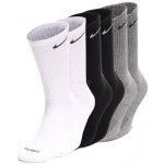 Nike Everyday Plus Cushion Crew Socks 6P Bílý – Zboží Mobilmania