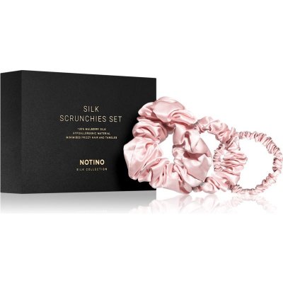 Notino Silk Collection Scrunchie Set set hedvábných gumiček do vlasů Pink odstín – Zbozi.Blesk.cz