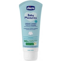 CHICCO Krém na dětský zadeček Baby Moments bez parfému na každý den 100 ml, 0m+