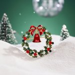 Éternelle vánoční brož se zirkony vánoční věnec B2335 Barevná/více barev – Hledejceny.cz