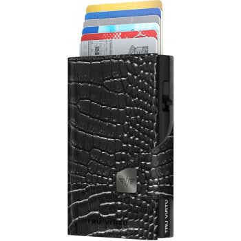 TRU VIRTU Wallet Click & Slide leather Croco Black