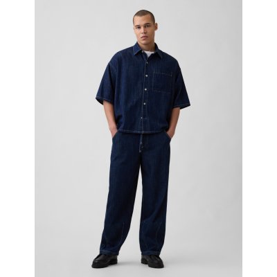 GAP Džíny Easy Extra Baggy Tmavě modrá – Zboží Dáma