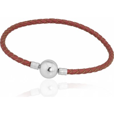 Linda's Jewelry kožený červený chirurgická ocel INR147