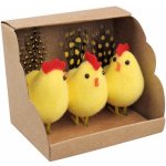 Slepičky žluté 6 cm, 3 ks v papírové krabičce – Hledejceny.cz