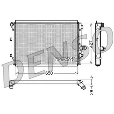 Chladič vody pro motor DENSO DRM32017 – Zboží Mobilmania
