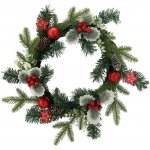 Pro-Tech shop Vánoční věnec 40cm červený s cesmínou 69636 – Hledejceny.cz