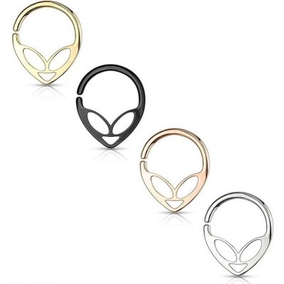Šperky4U piercing do nosu kruh Alien N0112-GD – Zboží Mobilmania
