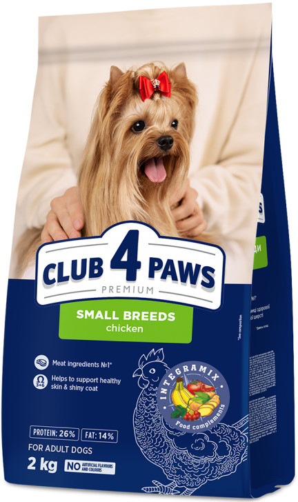 Club4Paws Premium for adult dogs of small breeds 2 kg