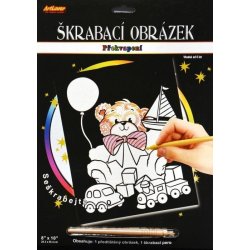 Artlover Škrabací obrázek s překvapením Medvídek s hračkami